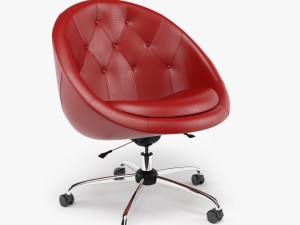 swiver chair red 3D 모델