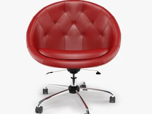 swiver chair red 3D Model