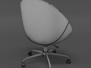 swiver chair red 3D 모델