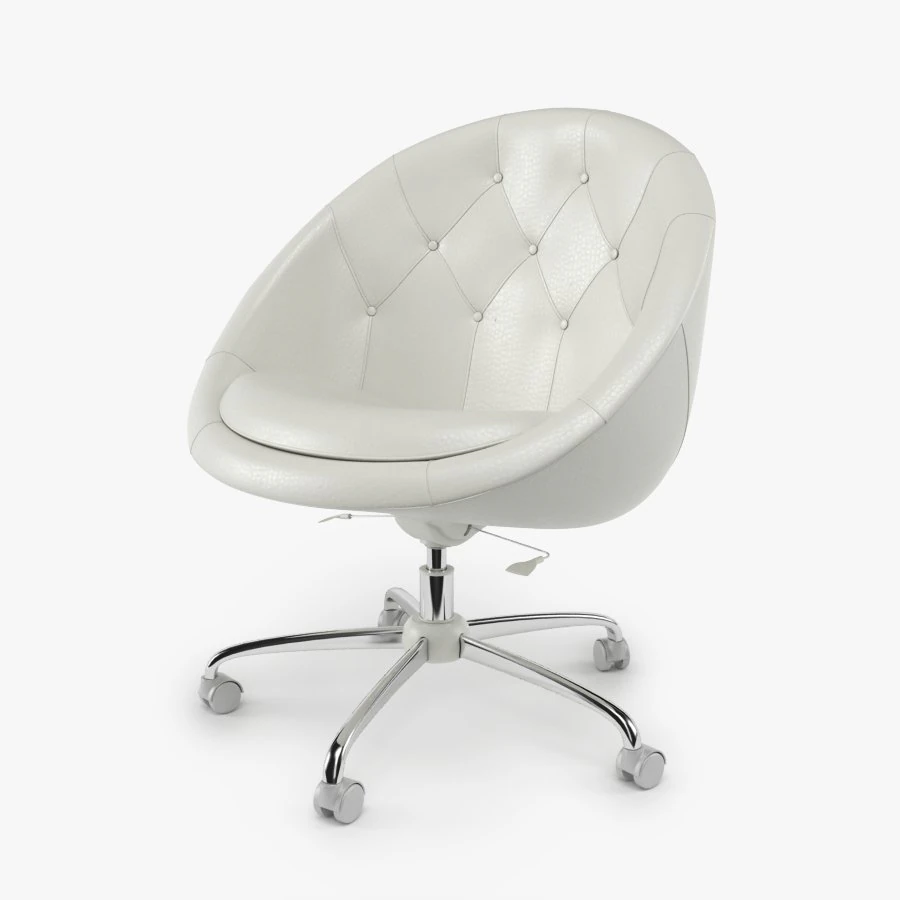 swiver chair white 3D Model .c4d .max .obj .3ds .fbx .stl .blend 