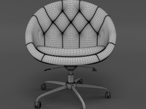 swiver chair white Modèle 3D