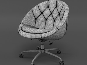 swiver chair white Modèle 3D