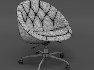 swiver chair white Modèle 3D
