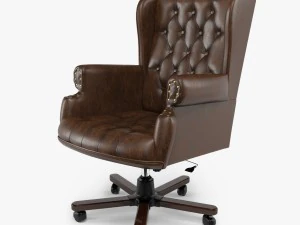 armchair swivel brown 3D Model