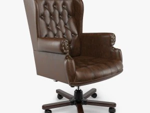 armchair swivel brown 3D Model