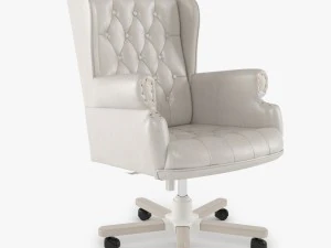 armchair swivel white 3D Model