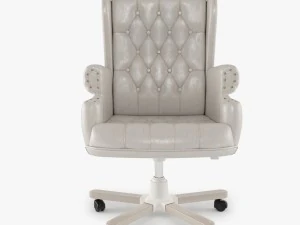 armchair swivel white 3D Model