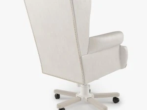 armchair swivel white 3D Model