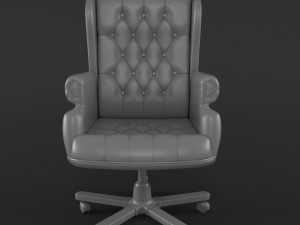armchair swivel white Modelo 3D