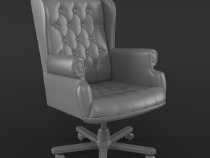 armchair swivel white Modelo 3D
