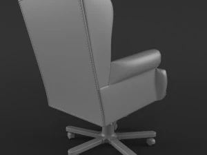 armchair swivel white 3D Model