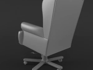 armchair swivel white 3D Model