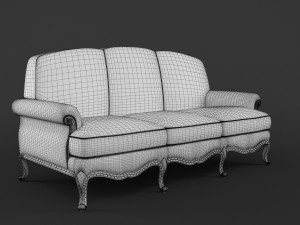 sofa zanaboni p158 3D Модель