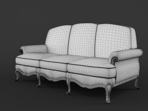 sofa zanaboni p158 3D Модель