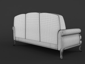 sofa zanaboni p158 3D Модель