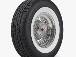 classic wire wheel tire bfg 3D Model