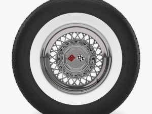 classic wire wheel tire bfg 3D मॉडल