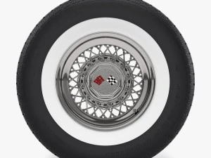 classic wire wheel tire bfg 3D Model