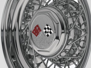 classic wire wheel tire bfg 3D मॉडल