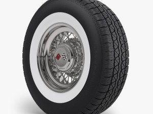classic wire wheel tire bfg 3D मॉडल