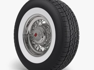 classic wire wheel tire bfg 3D Model