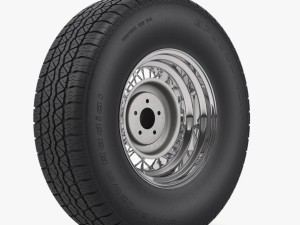classic wire wheel tire bfg 3D मॉडल