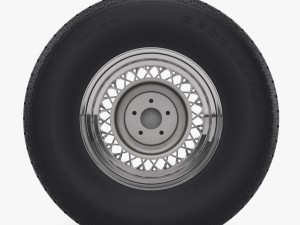 classic wire wheel tire bfg 3D मॉडल