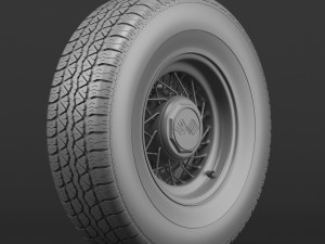classic wire wheel tire bfg 3D मॉडल