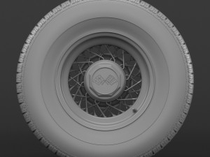classic wire wheel tire bfg 3D मॉडल