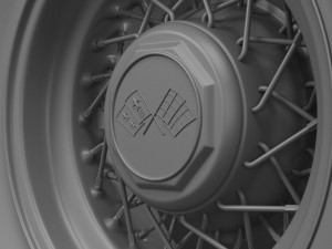 classic wire wheel tire bfg 3D मॉडल