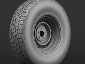 classic wire wheel tire bfg 3D मॉडल