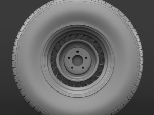 classic wire wheel tire bfg 3D मॉडल