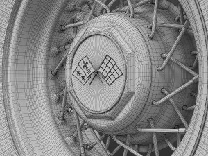 classic wire wheel tire bfg 3D मॉडल