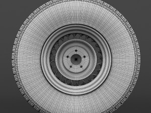 classic wire wheel tire bfg 3D मॉडल