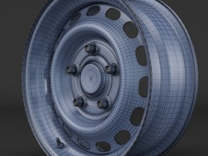 steel wheel rim Modelo 3D