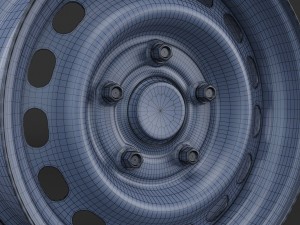 steel wheel rim Modelo 3D