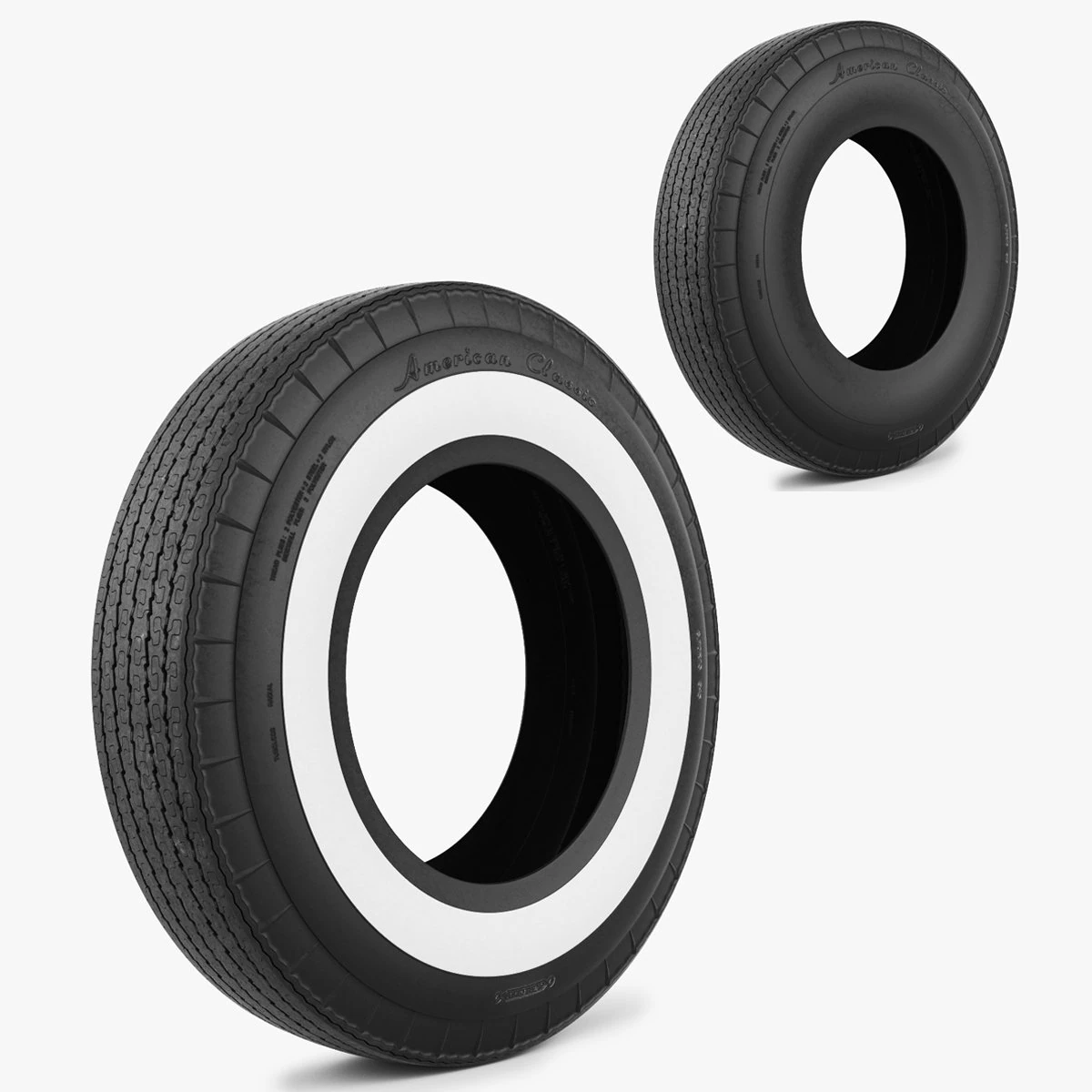 tire american classic 3D Model .c4d .max .obj .3ds .fbx .stl .blend 
