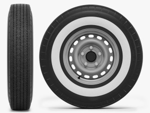 steel wheel tire american classic 3D Model