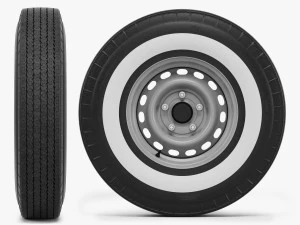 steel wheel tire american classic 3D Model