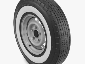 steel wheel tire american classic 3D Model