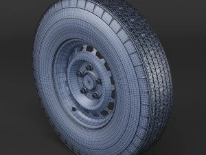 steel wheel tire american classic 3D Model