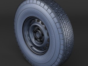 steel wheel tire american classic 3D Model