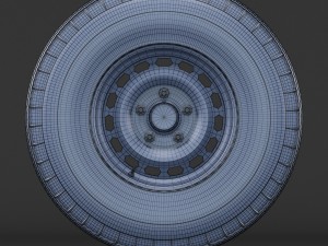 steel wheel tire american classic 3D Model
