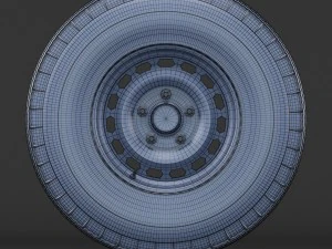 steel wheel tire american classic 3D Model