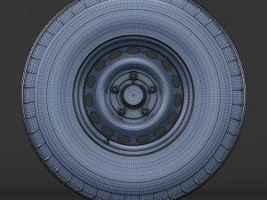 steel wheel tire american classic 3D Model