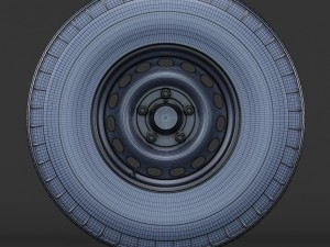 steel wheel tire american classic 3D Model