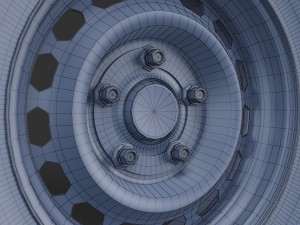 steel wheel tire american classic 3D Model