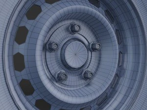 steel wheel tire american classic 3D Model