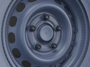 steel wheel tire american classic 3D Model