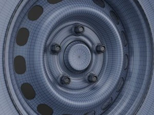 steel wheel tire american classic 3D Model